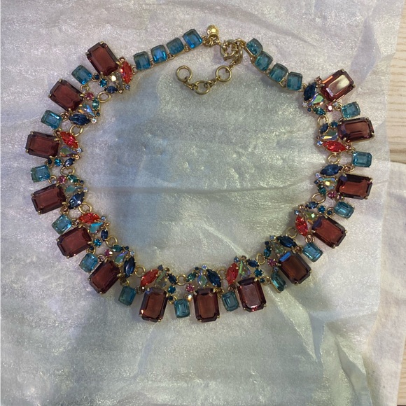 ** sold out ** Brand New J. CREW Cluster Drop Stone Necklace (NWT) - Picture 3 of 10